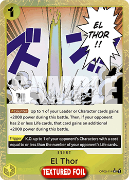 OP05-114 El Thor Textured Foil