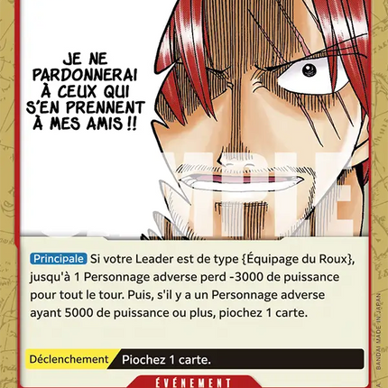 OP09-019 Sous aucun prétexte je ne pardonnerai à ceux qui s'en prennent à mes amis !! x4