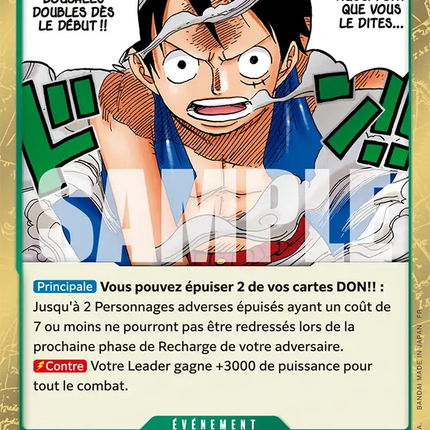 OP13-040 S'il est aussi fort que vous le dites... Il va falloir mettre les bouchées doubles dès le début !! Dashpack