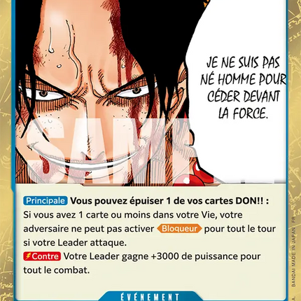 OP13-057 Je ne suis pas né homme pour céder devant la force x4