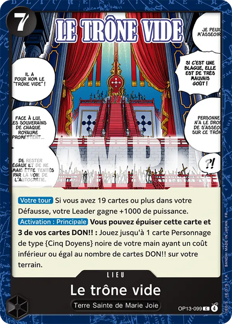 OP13-099 Le trône vide x4