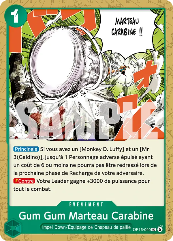 OP16-040 Gum Gum Marteau Carabine