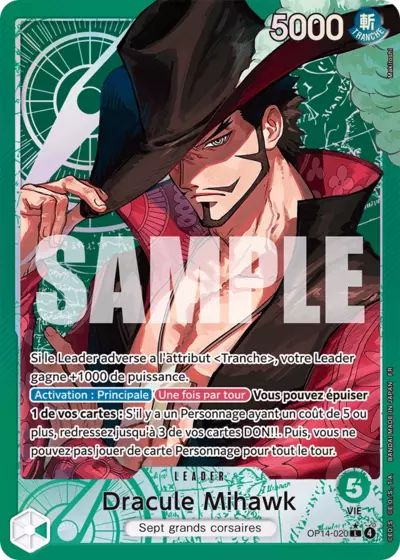 OP14-020 Dracule Mihawk Leader Alternative
